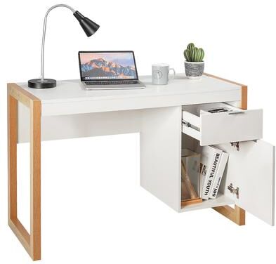 Modern Computer and Writing Desk Workstation Table for Home and Office