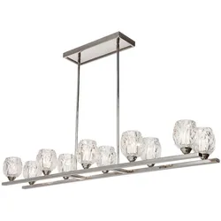 Elstead Lighting, Kronleuchter, Rubin LED Kronleuchter G9 10-fach Poliertes Nickel