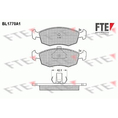 Fte Bremsbelagsatz, Scheibenbremse [Hersteller-Nr. 9010340] für Fiat