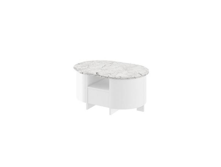 designimpex Couchtisch Design Couchtisch HCL-111 Oval Schublade Hochglanz Wohnzimmer Tisch