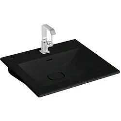VitrA New Metropole Möbelwaschtisch wandgebunden rechteckig 60 x 53 cm mit Hahnloch,7537B483-7210 7537B483-7210