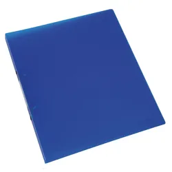 Q-Connect® KF02910 Ringbuch transparent - A4, 2-Ring, Ring-Ø 16 mm, blau-transparent