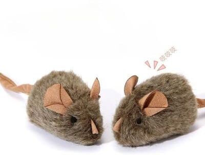 Uplifted Finds Smart Motion Activated Squeaky Plush Mouse Toy 2 Pcs