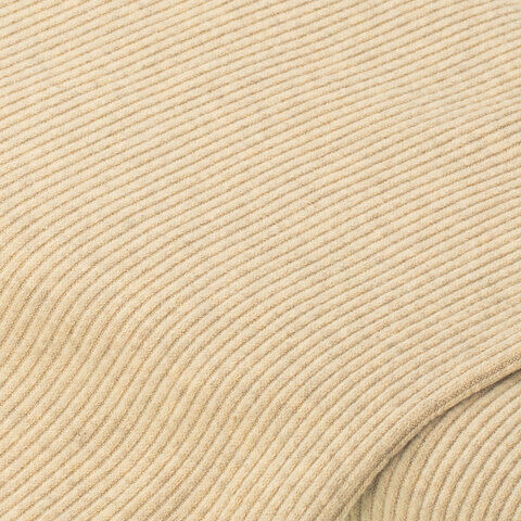 Baumwoll-Elastik-Breitripp-Jersey, beige meliert
