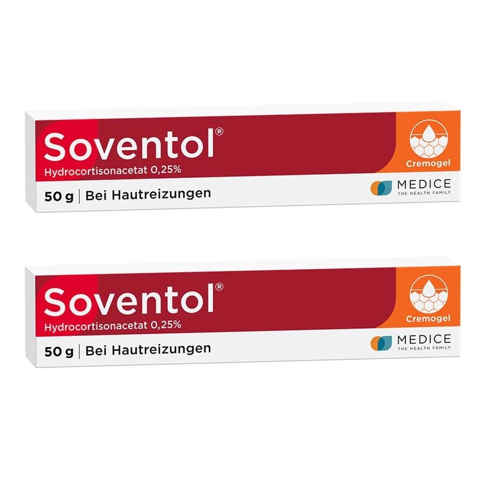 Soventol Hydroc Acetat0.25 Doppelpack 2x50 g Creme