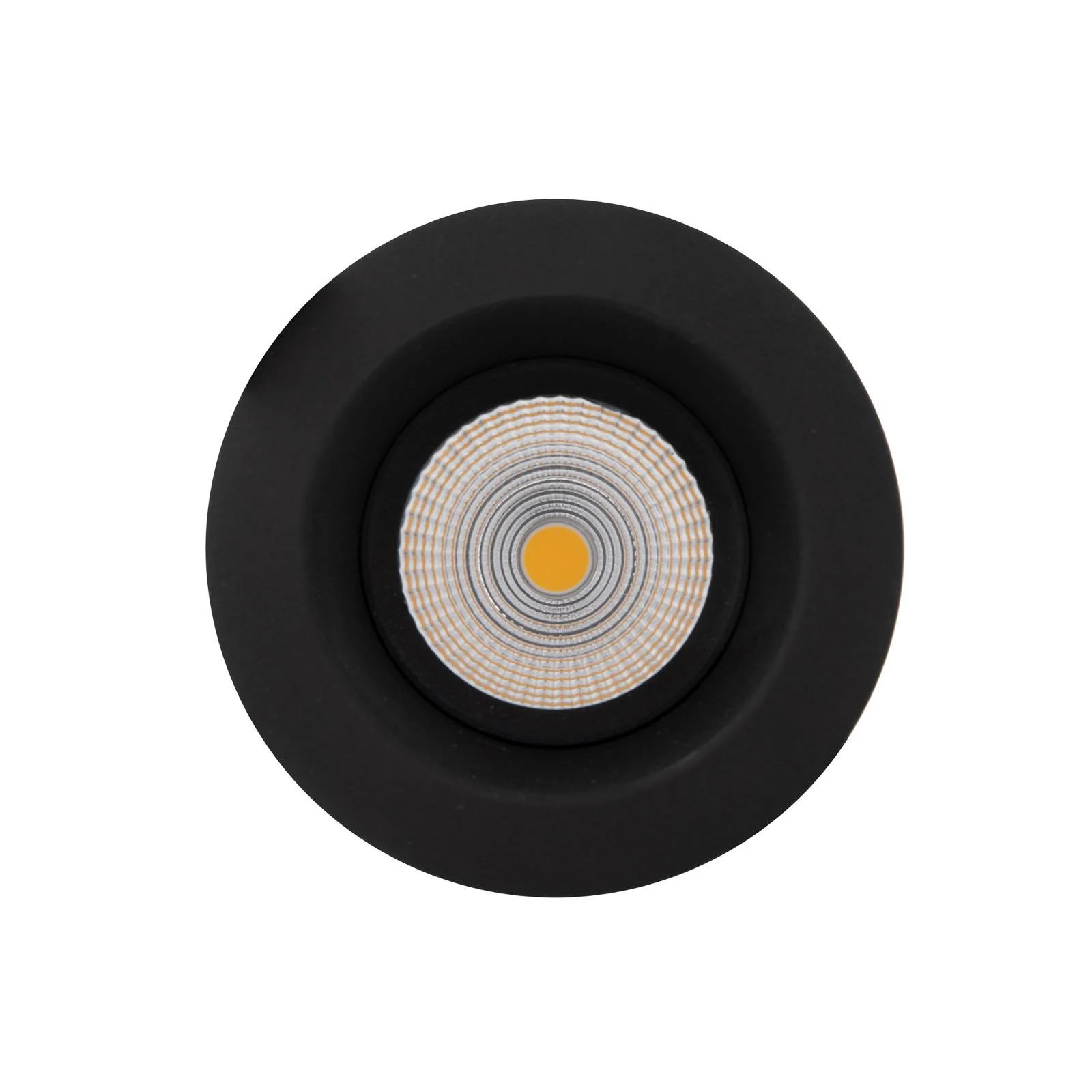 The Light Group Downlight One Soft, dimbare LED inbouwspot, zwart, aluminium, modern design