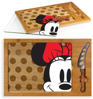Toscana Minnie Mouse - Icon Glass Top Serving Tray & Knife Set