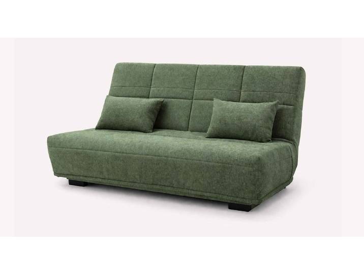 Banquette Clic-Clac Tissu MARIUS - Vert - Couchage 130x188 - Sommier Lattes
