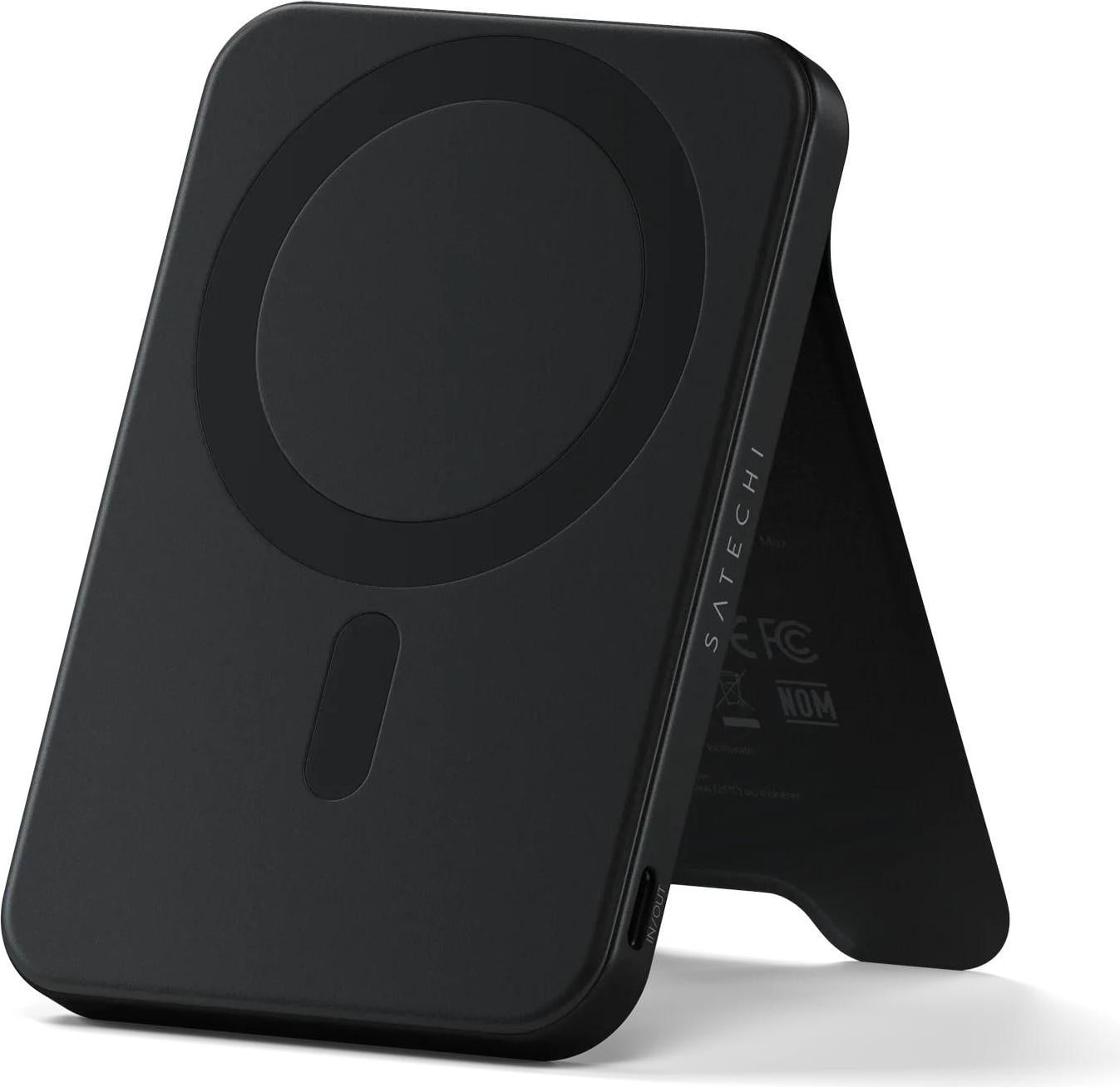 Satechi OntheGo Magnetische Qi2 Power Bank met Stand, 5.000mAh, 20W USB-C, Zwart
