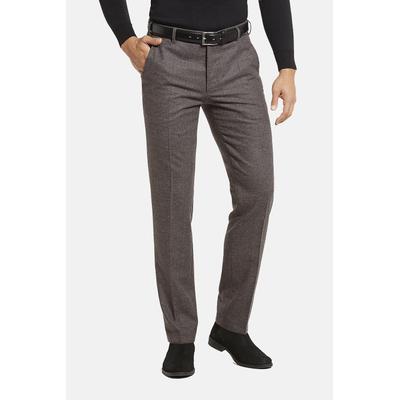Stoffhose MEYER "Rio 2-8812", Herren, Gr. 24, Normalgrößen, braun, 60% Wolle, 38% Polyester, 2% Elasthan, unifarben, regular fit lang, Hosen Stoffhose, Französische Seitentaschen