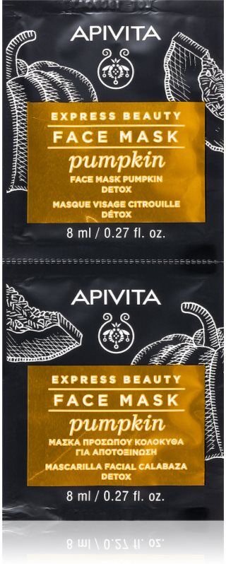 Apivita Express Beauty Detox Face Mask Pumpkin detoxifying skin mask 2x8 ml