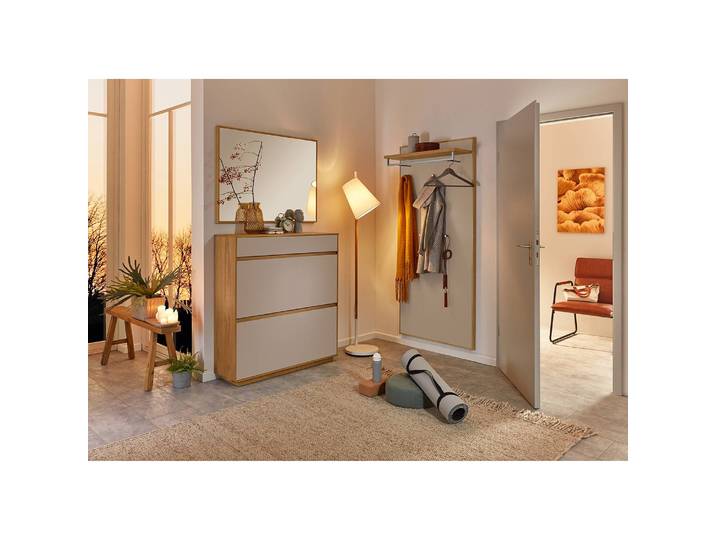 Porte-manteau mural V100 II 83cm Marron/Taupe