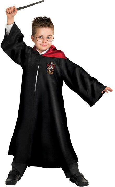 Déguisement 7-8 ans Harry Potter cape + cravate + baguette + lunettes - Rubies