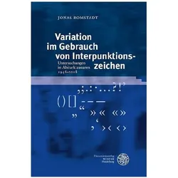 Variation im Gebrauch von Interpunktionszeichen, Fachbücher von Jonas Romstadt