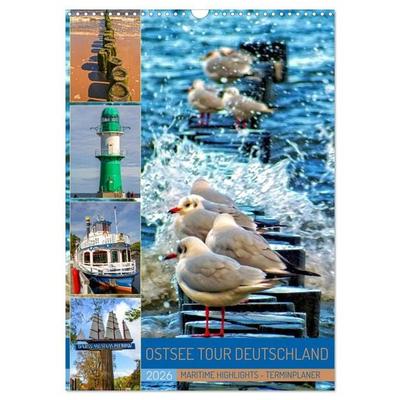 Ostsee Tour Deutschland - maritime Highlights (Wandkalender 2026 DIN A3 hoch), CALVENDO Monatskalender