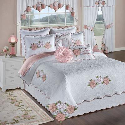 Touch of Class Lovington Coverlet Set White, Queen, White