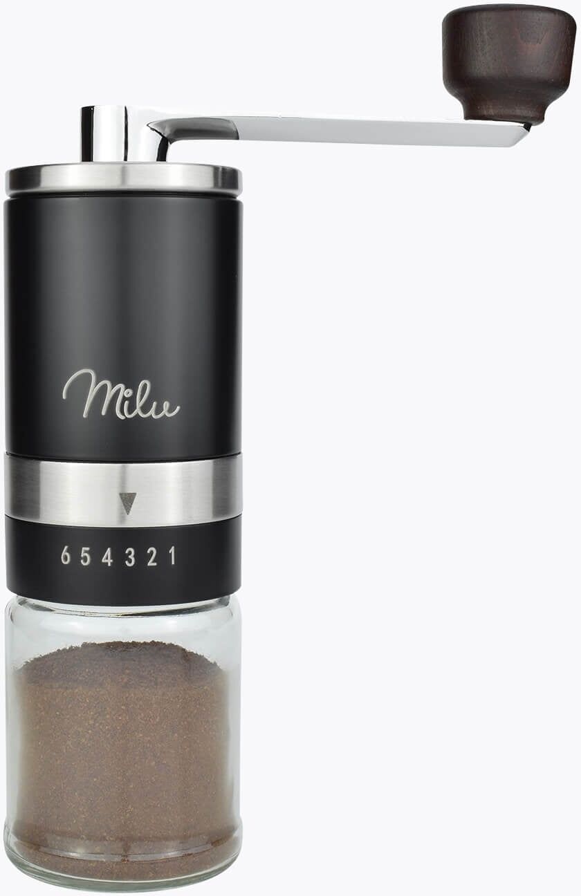 Milu Kaffeemühlen-Set Edelstahl schwarz (4-tlg.)