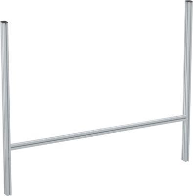 Aufbauprofileset für Treston QuatreX, ESD-leitfähig, B 1489 x T 55 x H 1200, lichtgrau RAL 7035