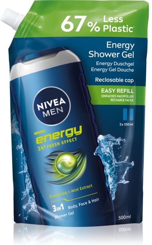NIVEA MEN Energy shower gel M refill 500 ml