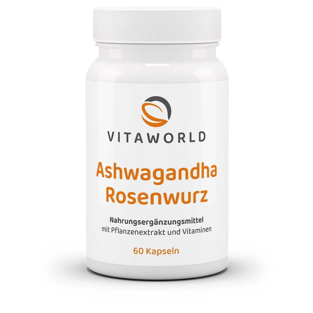 Ashwagandha Rosenwurz Komplex Kapseln 60 St