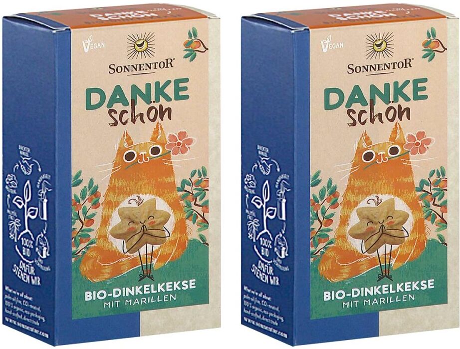 SONNENTOR Dankeschön Bio Dinkelkekse mit Marillen 2x125g