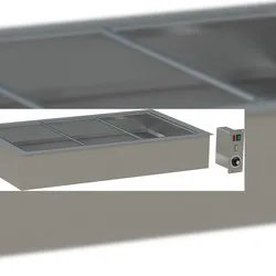 HAGOLA Bain Marie "Madrid", 3xGN1/1  1095x186x650mm (BxHxT)  trockenbeheizt, steckerfertig
