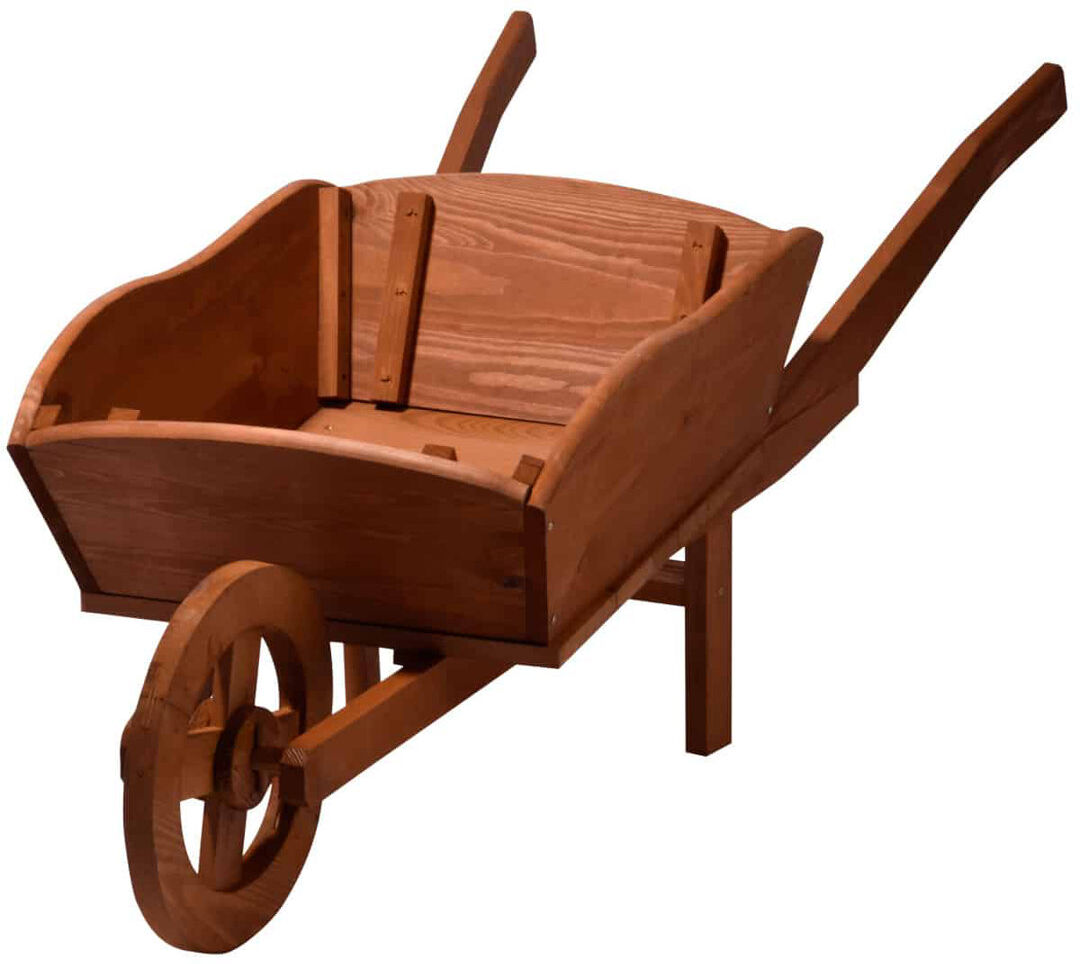Dakota Fields Aalaiyah Wood Wheelbarrow Planter 40cm H X 130cm W X 130cm D