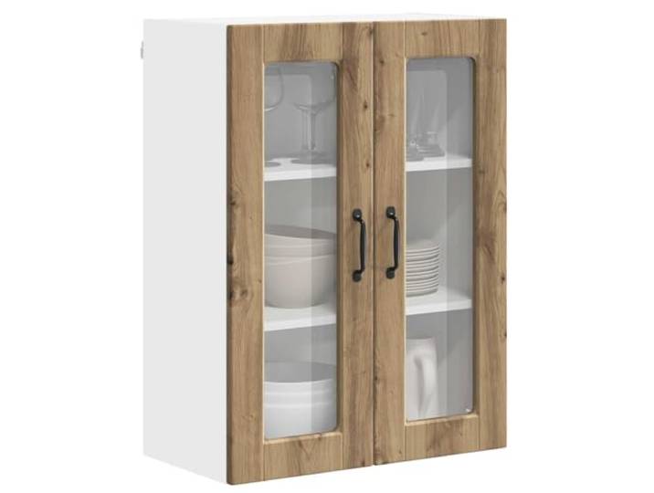 KTHLBRH PORTO Wandschrank Küche 60 x 31 x 80 cm Eiche Handwerk Mehrschichtholz, 3 Einlegeböden, 2 Türen, Wandmontage, leicht zu reinigen