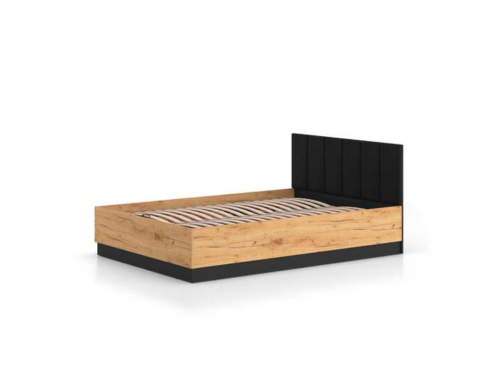 Furnlux Bettgestell Urso Beige 165x208x90 cm, Holzwerkstoff, Schlafzimmer, Bett