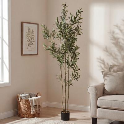 "SAFAVIEH 5-Inch Faux Plant, Green and Black - 6"" W x 6"" D x 5"" H"