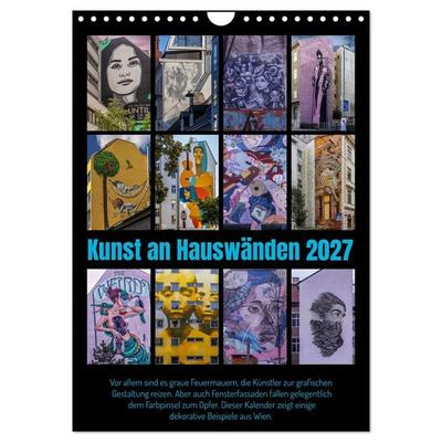 Kunst an Hauswänden (Wandkalender 2027 DIN A4 hoch), CALVENDO Monatskalender