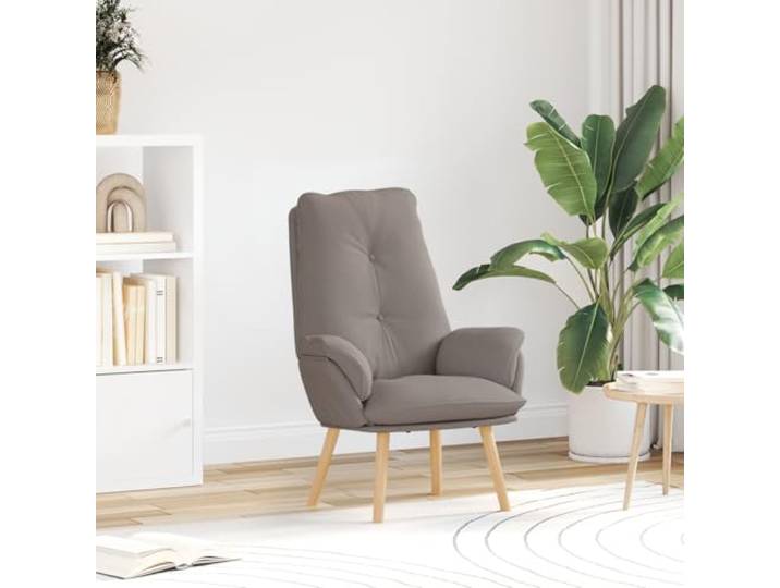 HEFZGDB Entspannungsstuhl Taupe Stoff Moderner Sessel mit Kissen und Armlehnen für Wohnzimmer und Schlafzimmer