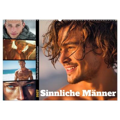 Sinnliche Männer (Wandkalender 2027 DIN A2 quer), CALVENDO Monatskalender