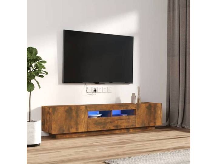 Ensemble de Meubles TV avec Lumières LED 2 pcs Centres de Divertissement Armoires Multimédia Meubles de Salle de 3120167