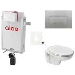 Alca Wand-WC Set für Einmauerung + Ceramia S-Line Pro WC SIKOAP6
