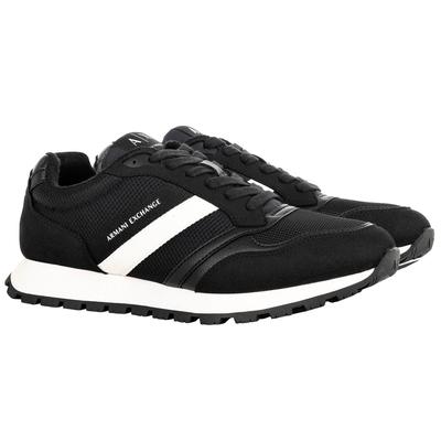 Sneaker ARMANI EXCHANGE "Sneaker SNEAKER DROP MICROSUEDE 1er Pack", Herren, Gr. 44, schwarz, Obermaterial: 100% Polyester PES. Futter: 100% Polyester PES. 100% Gummi rubber., Schuhe Sneaker