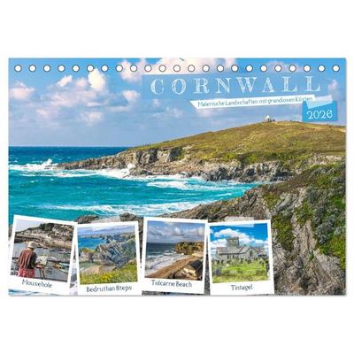 Cornwall - Malerische Landschaften mit grandiosen Küsten (Tischkalender 2026 DIN A5 quer), CALVENDO Monatskalender