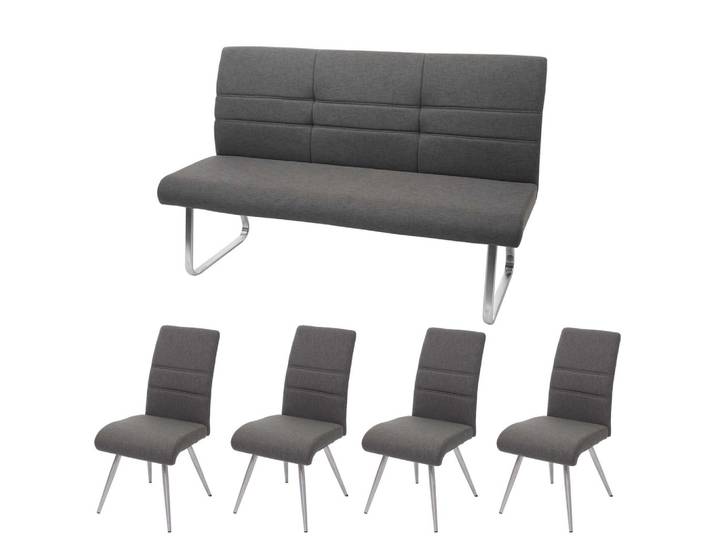 ESSZIMMER-SET Grau 4er-Set