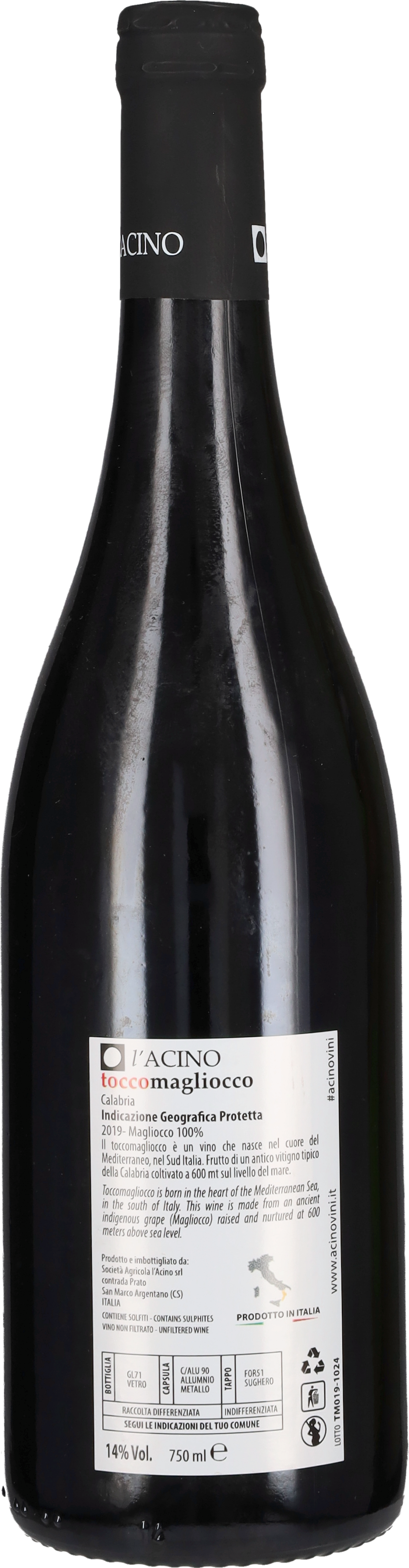 Magliocco 'Toccomagliocco' L'Acino 2019
