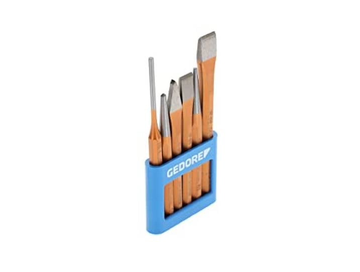 GEDORE Assortiment d’outils\, Jeu de 6 pièces\, Complet\, Sur support en PVC\, Burin\, Pointeau\, Chasse-goupilles\, Outils\, 106