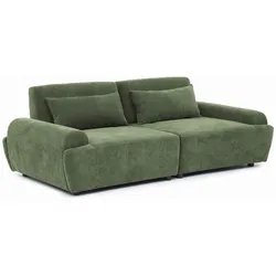 Oviala Business 2-Sitzer Modulsofa verstellbare Rückenlehne 218 cm Grün Oviala