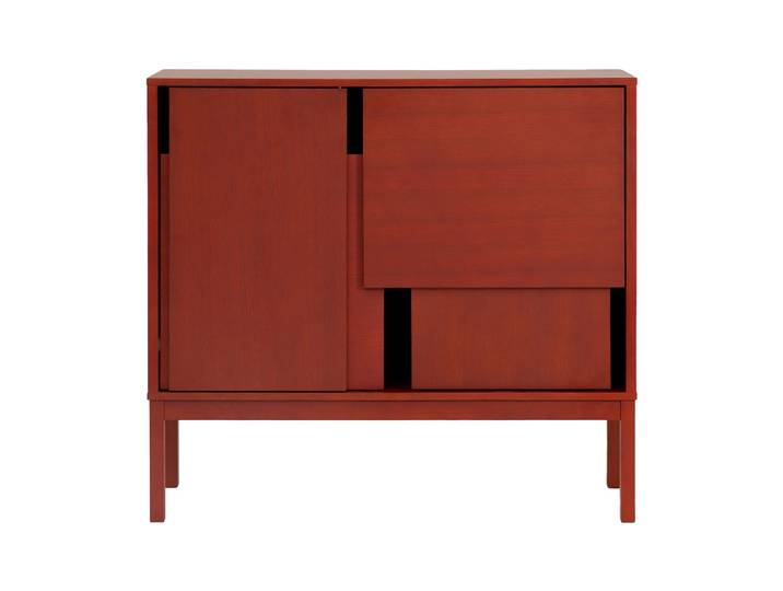 Design House Stockholm Layer Sideboard Red, 120x110, mit Beinen