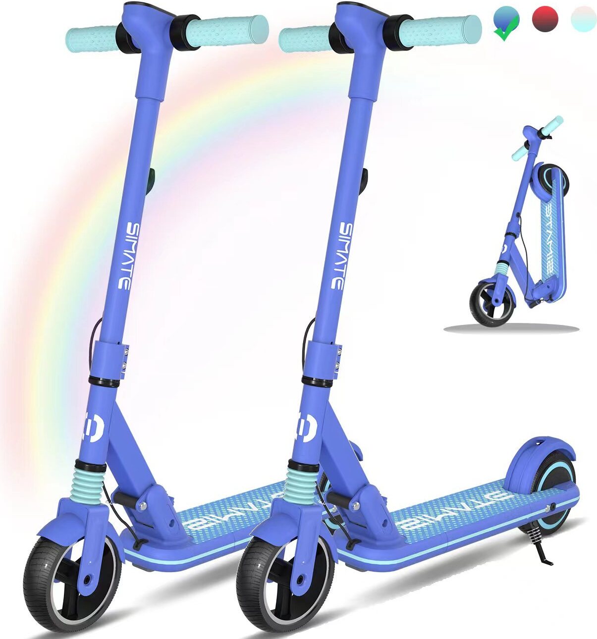 (2 Stück)Elektroroller, 130 W Motor/Höchstgeschwindigkeit 14 km/h/24 V 2,5 Ah Lithium-Ionen-Akku