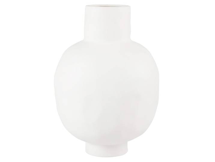 Vase aus weißem Steinzeug, H35cm