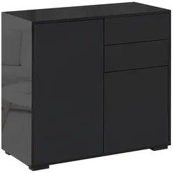 HOMCOM Sideboard Aufbewahrungsschrank mit 2 Schublade, 2 Türen für Wohnzimmer