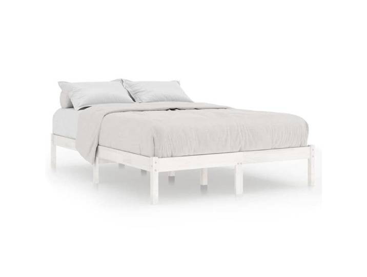 Mode Meuble de chambre - vidaxl - Cadre de lit sans matelas - blanc bois massif 140x200 cm - pour maison N1B14484