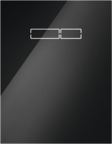 TECE Betätigungsplatte TECElux 9650003 Glas schwarz, sen-Touch Elektronik