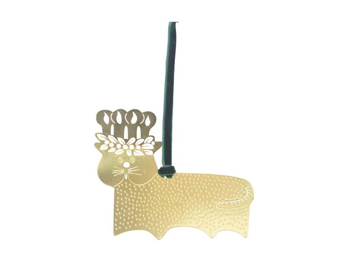 Pluto Design Décoration Stig L gingerbread cat Or-laiton