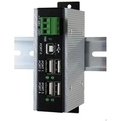 Exsys EX-1163HMS-WT (USB-A, 4 Ports), Dockingstation + USB Hub, Schwarz