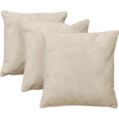 Dekokissen OTTO HOME "Greve", beige (creme, unifarben), B:40cm H:40cm, Polyester, Dekokissen_Sitzkissen_Kissenhüllen, Dekokissen mit Füllung, Sofakissen 3er Set 40x40cm